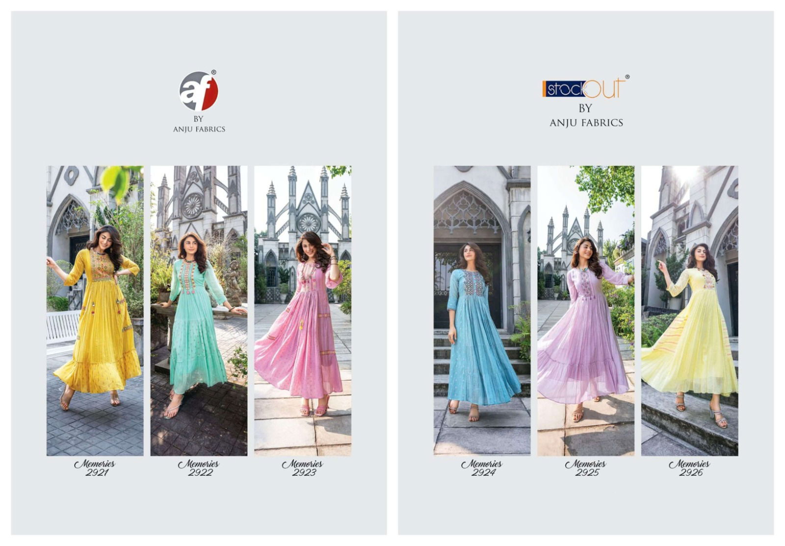 Mesmories Vol 4 By Anju Wholesale Long Anarkali Kurtis Orders In India